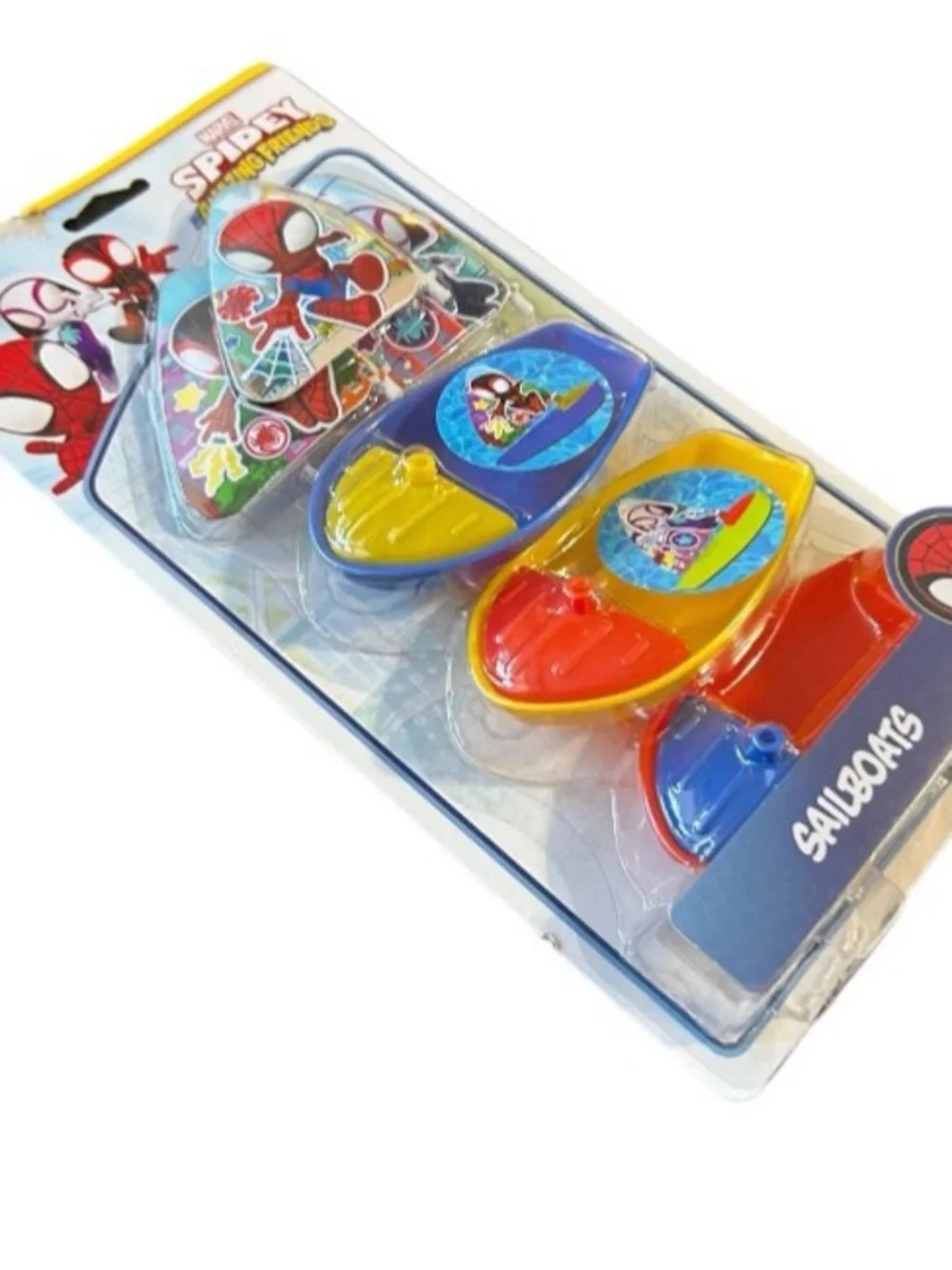 Disney Jr Marvel Spider-Man Spidey & Amazing Friends Sailboats Floating Bath Toy